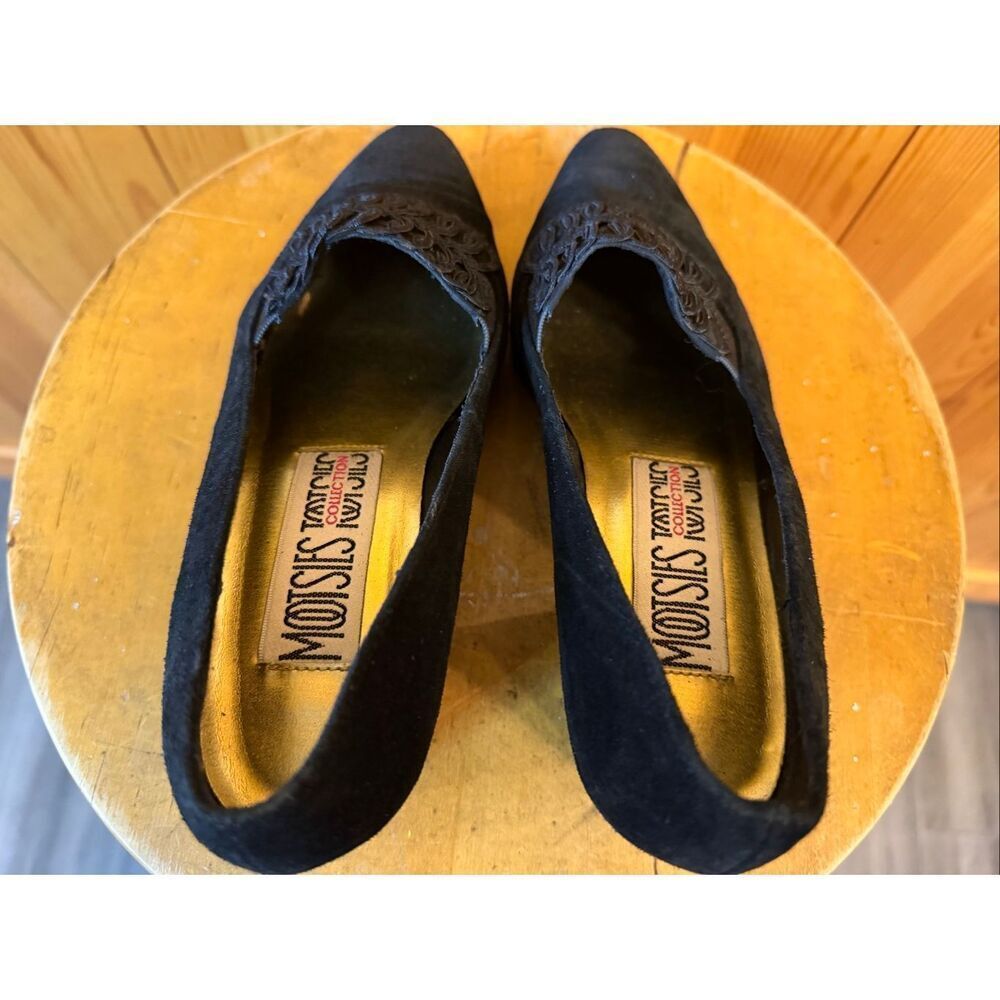 Vintage 80’s 90’s Mootsies Tootsies ladies pointed toe heels pumps black size 6. - Picture 5 of 8